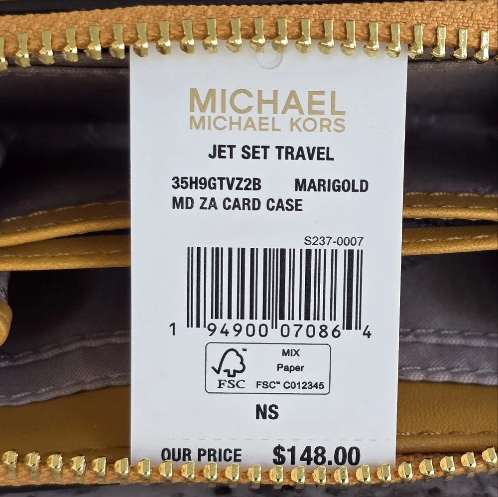 Michael Kors Jet Set Logo Card Case Wallet - Picture 5 of 6